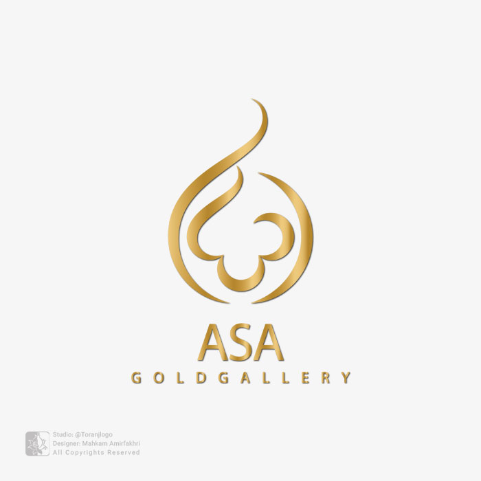 طراحی لوگو طلا و جواهر آسا
