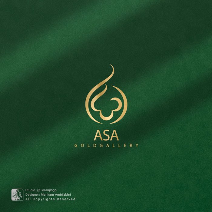 طراحی لوگو طلا و جواهر آسا
