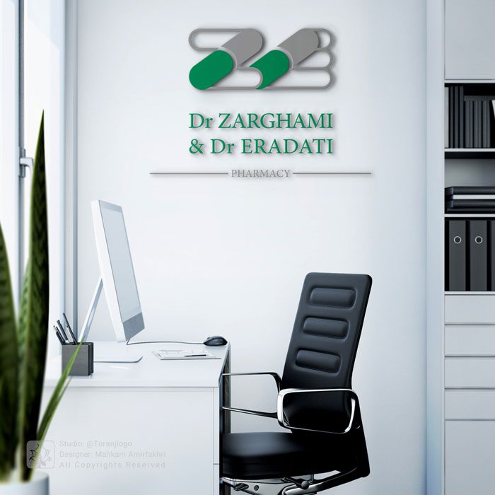 طراحی لوگو داروخانه ZE (دکتر ضرغامی و ارادتی)