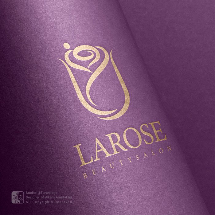 طراحی لوگو سالن زیبایی و آرایشگاه لاروز