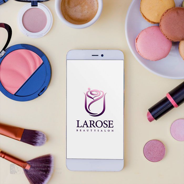 طراحی لوگو سالن زیبایی و آرایشگاه لاروز
