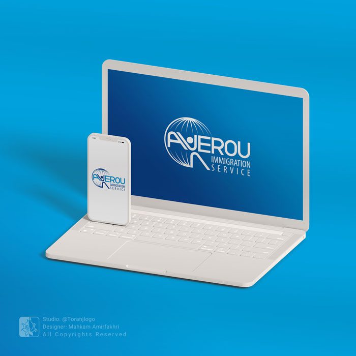 طراحی آرم شرکت مهاجرتی Averou