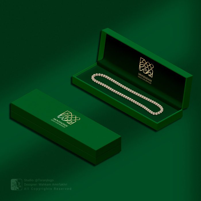 طراحی لوگو گالری طلا و جواهر فروشی مقدم