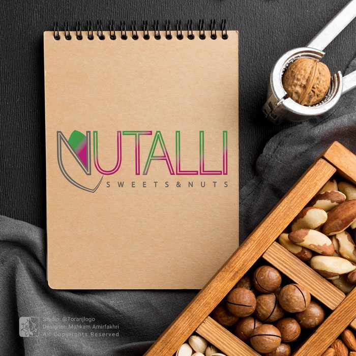 طراحی لوگو و آرم برند خشکبار نوتالی Nutalli در کانادا