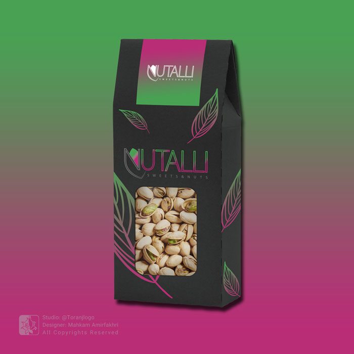 طراحی لوگو محصولات خشکبار نوتالی Nutalli در کانادا