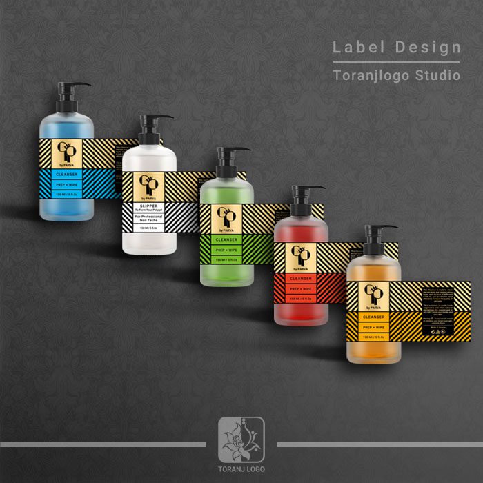طراحی برچسب محصول ناخن کاری qp