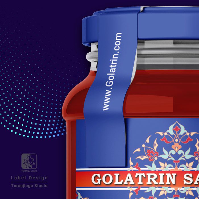 طراحی لیبل عصاره مایع زعفران گل آترین