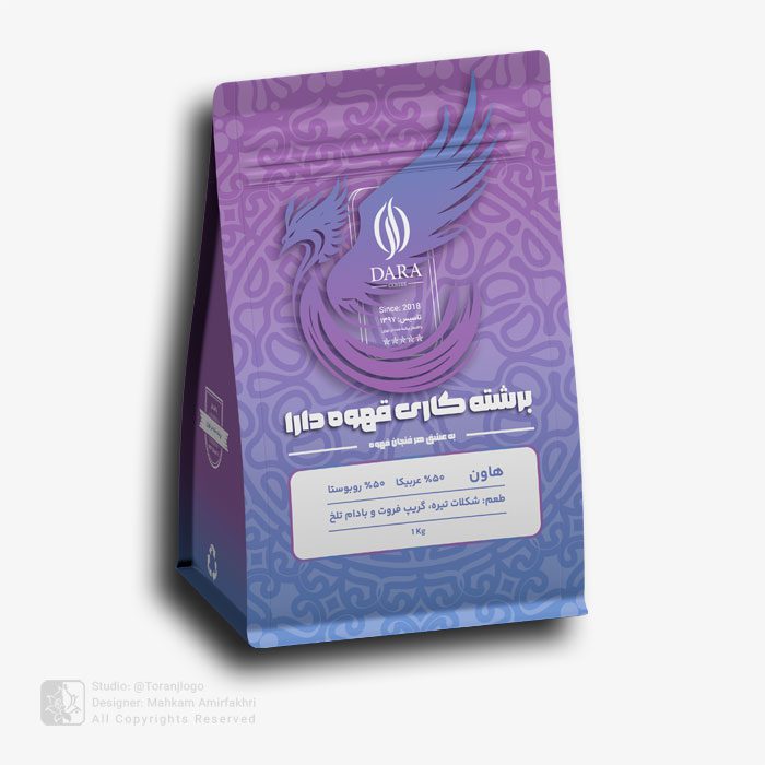 طراحی بسته بندی و پکیجینگ قهوه دارا