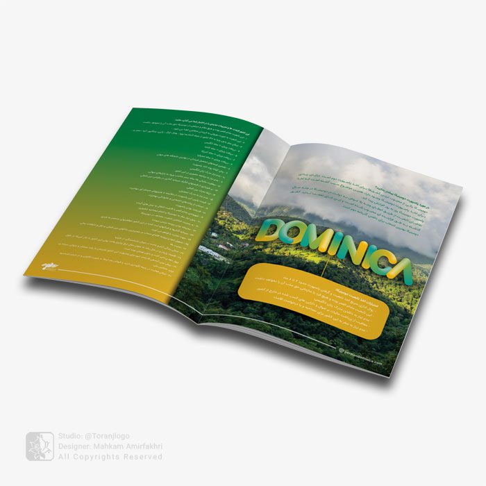 طراحی کاتالوگ موسسه مهاجرتی پرشین دومینیکا