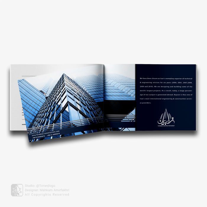 طراحی کاتالوگ شرکت ساختمانی ترابیان
