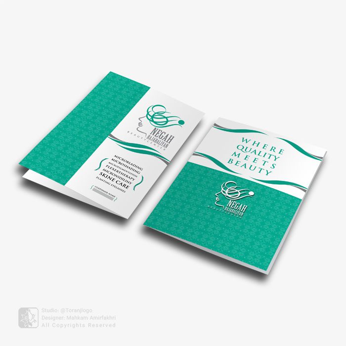 طراحی بروشور سالن زیبایی نگاه