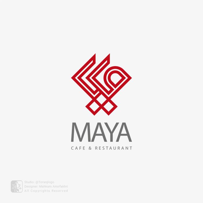 طراحی لوگو کافه رستوران مایا