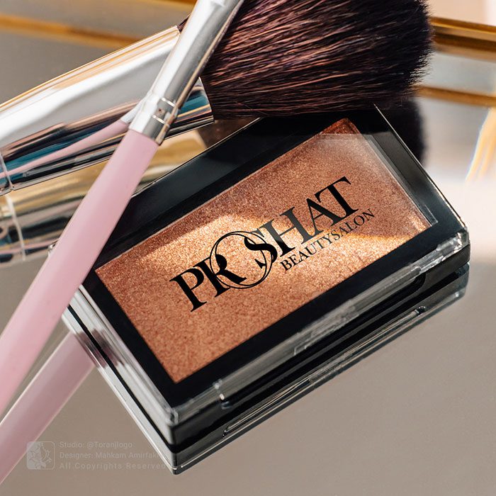 طراحی لوگو سالن زیبایی پروشات Proshat